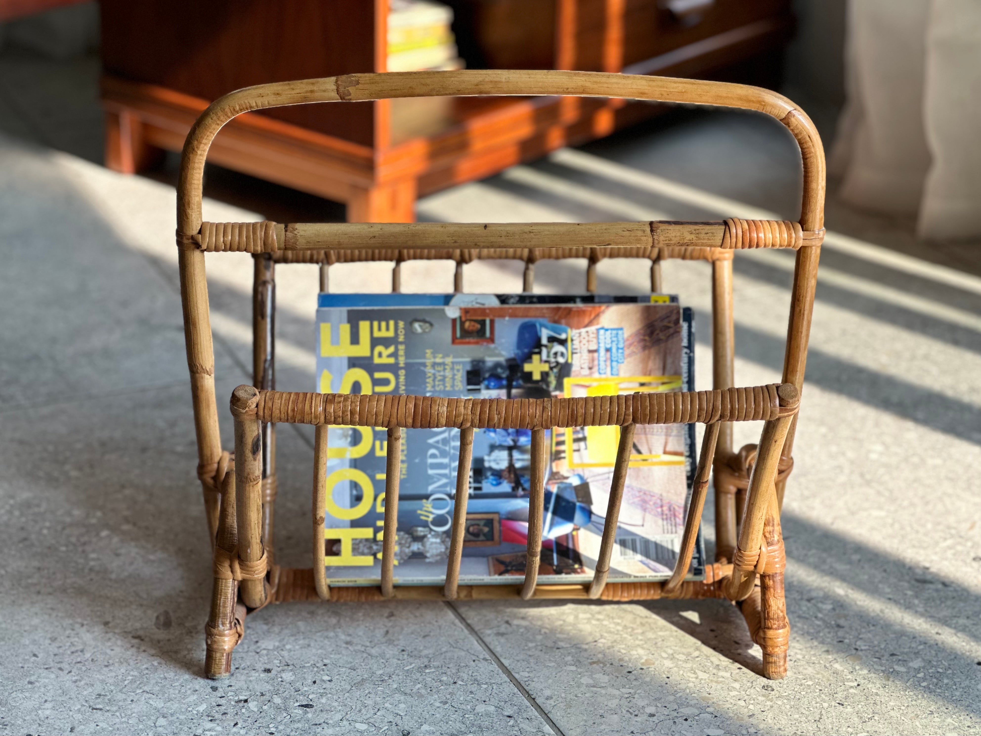 Vintage Cane Magazine Rack – RE-TREND