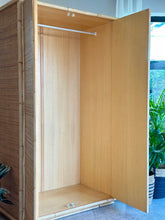 Load image into Gallery viewer, Vintage, Italian Rattan &amp; Bamboo Wardrobe
