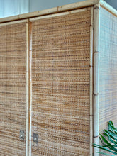 Load image into Gallery viewer, Vintage, Italian Rattan &amp; Bamboo Wardrobe
