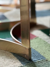 Load image into Gallery viewer, Pair of Solid Brass &amp; Glass Side Tables — Hollywood Regency, c.1970s
