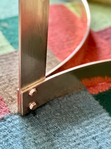 Pair of Solid Brass & Glass Side Tables — Hollywood Regency, c.1970s