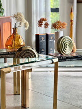 Load image into Gallery viewer, Lucite Brass &amp; Glass Medium Coffee/Side Table
