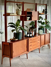 Load image into Gallery viewer, Three-Bay Modular Danish Wall Unit | Room Divider
