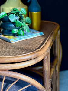 Vintage Cane Set - Table & Two Chairs