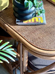 Vintage Cane Set - Table & Two Chairs