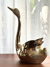 Load image into Gallery viewer, A Pair Of Large Brass, Swan Planters
