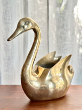 Load image into Gallery viewer, A Pair Of Large Brass, Swan Planters
