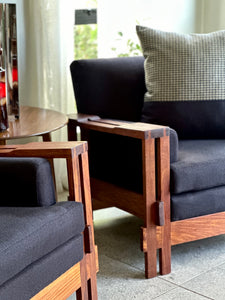 Pair of Mid-Century, Brutalist Armchairs