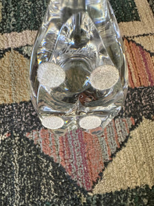 Clear Crystal Glass Cat Figurine