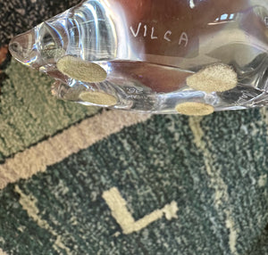 Clear Crystal Glass Cat Figurine