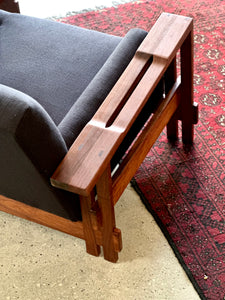 Pair of Mid-Century, Brutalist Armchairs