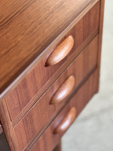 Scandinavian Double-Sided Teak Freestanding Desk