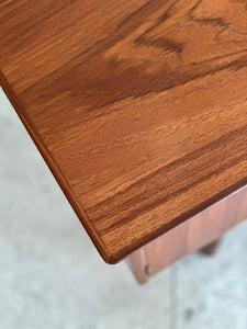 Scandinavian Double-Sided Teak Freestanding Desk