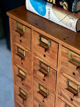 Load image into Gallery viewer, Solid Wood, Library Index Cabinet | Multidrawer Unit
