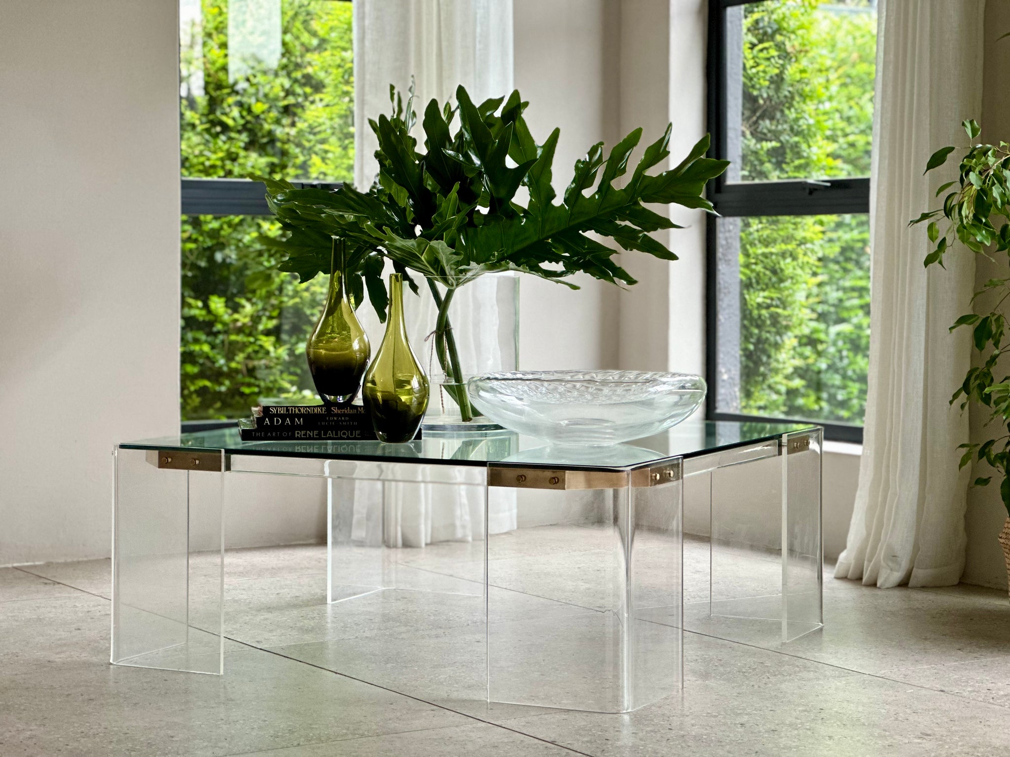 Perspex deals dining table