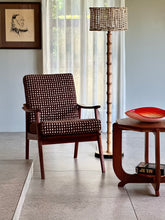 Load image into Gallery viewer, Beech Wood Floor Lamp with Rattan Shade
