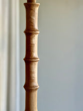 Load image into Gallery viewer, Beech Wood Floor Lamp with Rattan Shade

