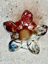 Load image into Gallery viewer, Art Glass Bowl with Red &amp; Blue Hues
