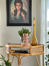 Load image into Gallery viewer, Demi-Lune Glass and Bamboo Occasional Table
