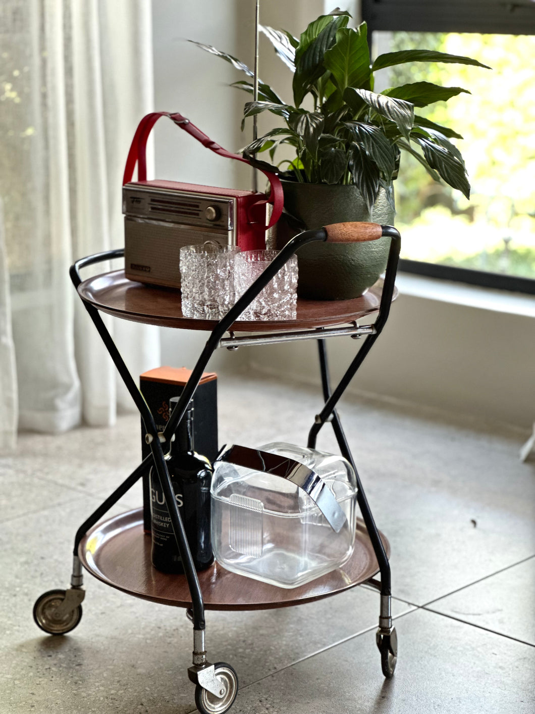 Retro Foldable Drinks Trolley