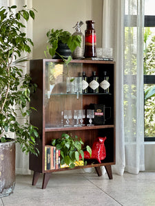 Imbuia Bookshelf/ Display or drinks Cabinet