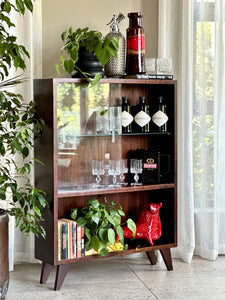 Imbuia Bookshelf/ Display or drinks Cabinet