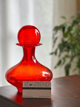 Load image into Gallery viewer, Red Glass Decanter, Empoli Style

