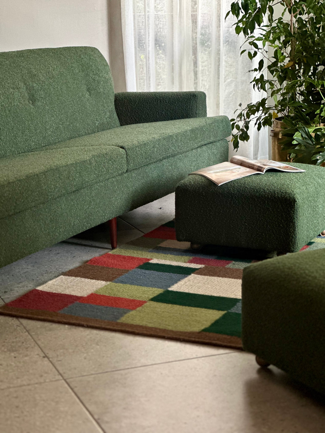 Mid-Century Four Seater Couch