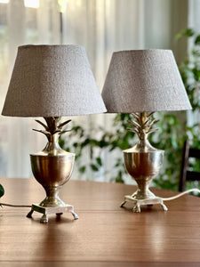 A Pair Of Pineapple-Shaped Lamps