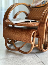 Load image into Gallery viewer, Vintage Handcrafted Rattan Lounge Chair
Boho | Organic Form | Adjustable Recline | Rare Collector’s Piece
