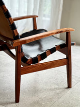 Load image into Gallery viewer, Mid-Century, Leather &amp; Wood Lounge Chair
