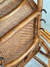 Load image into Gallery viewer, Vintage Handcrafted Rattan Lounge Chair
Boho | Organic Form | Adjustable Recline | Rare Collector’s Piece
