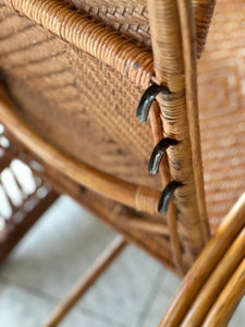 Vintage Handcrafted Rattan Lounge Chair
Boho | Organic Form | Adjustable Recline | Rare Collector’s Piece