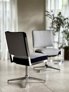 MCM Chromed Office Chair