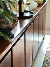 Load image into Gallery viewer, Mid-Century, Solid Imbuia Server Cabinet with Multiple Doors

