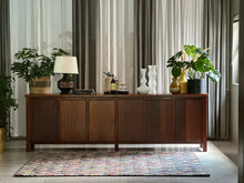 Load image into Gallery viewer, Mid-Century, Solid Imbuia Server Cabinet with Multiple Doors
