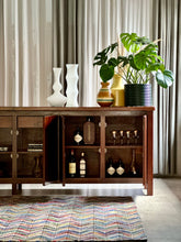 Load image into Gallery viewer, Mid-Century, Solid Imbuia Server Cabinet with Multiple Doors
