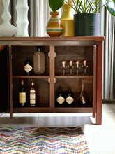 Load image into Gallery viewer, Mid-Century, Solid Imbuia Server Cabinet with Multiple Doors
