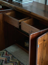 Load image into Gallery viewer, Mid-Century, Solid Imbuia Server Cabinet with Multiple Doors
