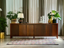 Load image into Gallery viewer, Mid-Century, Solid Imbuia Server Cabinet with Multiple Doors
