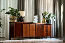 Load image into Gallery viewer, Mid-Century, Solid Imbuia Server Cabinet with Multiple Doors
