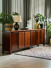 Load image into Gallery viewer, Mid-Century, Solid Imbuia Server Cabinet with Multiple Doors
