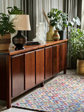 Load image into Gallery viewer, Mid-Century, Solid Imbuia Server Cabinet with Multiple Doors
