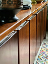 Load image into Gallery viewer, Mid-Century, Solid Imbuia Server Cabinet with Multiple Doors
