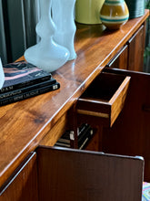 Load image into Gallery viewer, Mid-Century, Solid Imbuia Server Cabinet with Multiple Doors
