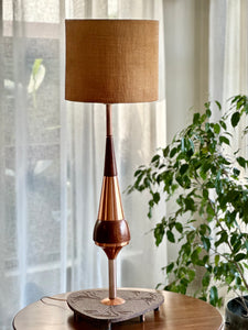 Retro Lamp with Brass Accents