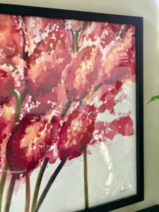 Abstract Flowers - Framed Watercolour, Jerome Lawrence