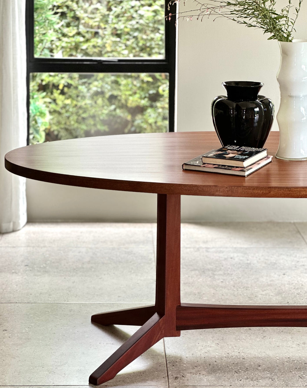 Mid-Century Oval Dining Table