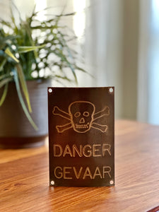 Vintage Metal Danger/Gevaar Signs