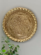 Load image into Gallery viewer, Vintage Brass Tray with Hammered Pattern
